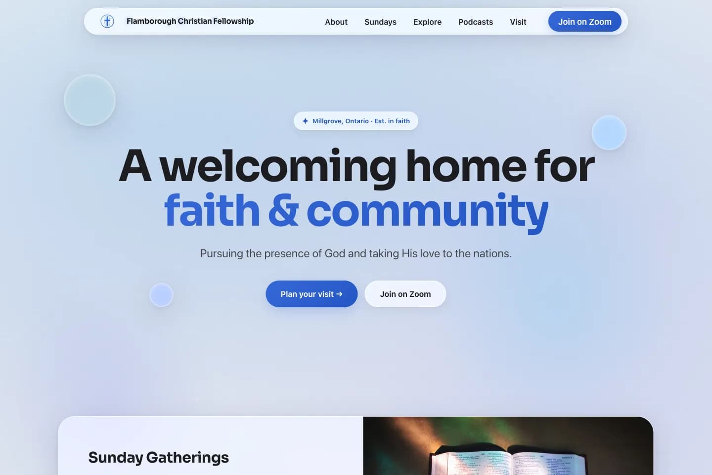 Flamborough Christian Fellowship website