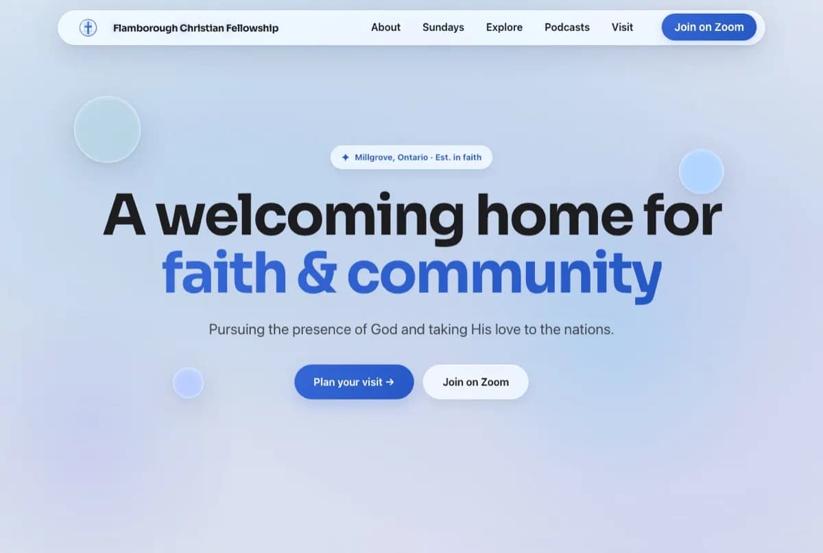 Flamborough Christian Fellowship website